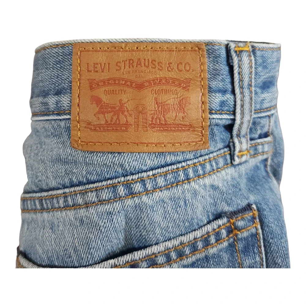 Levi's Light Blue Denim Jean Cutoff Shorts - Picture 5 of 6